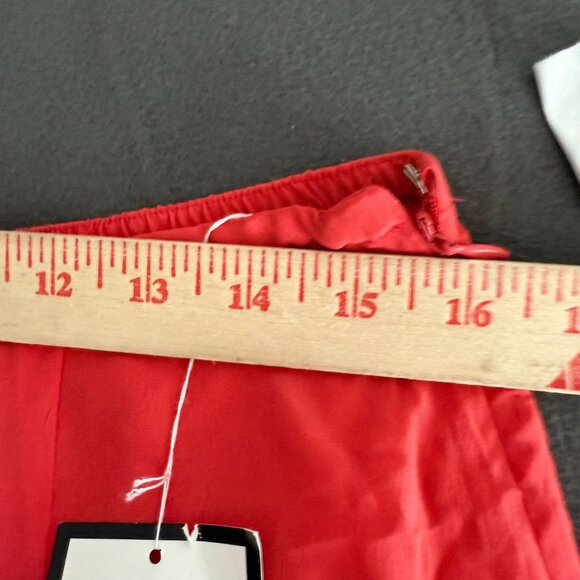 NWT Diane Gilman 100% Silk Wide Leg Lounge Pants Women's Medium Casualchic Red - Picture 10 of 10